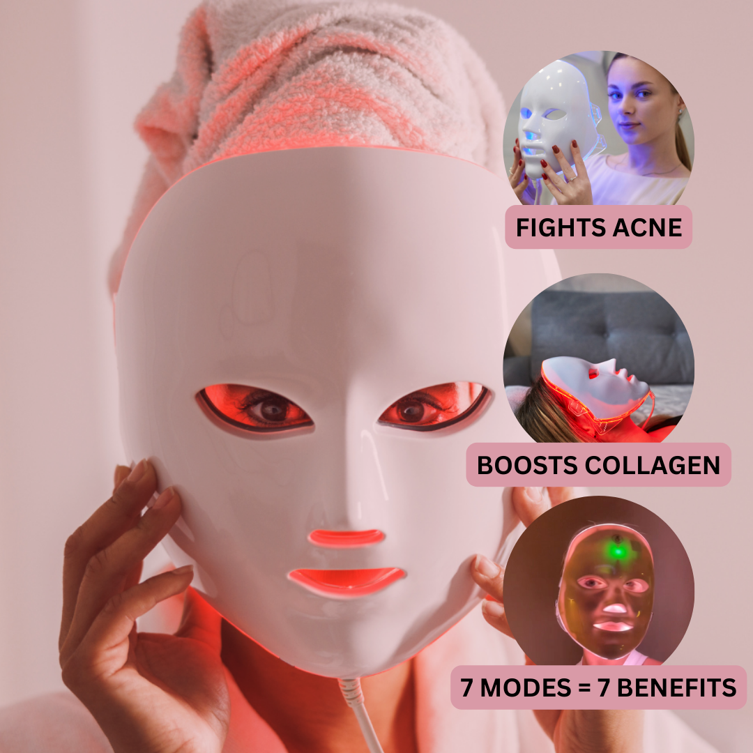 Red Light Therapy 7 Colour LED Face Mask