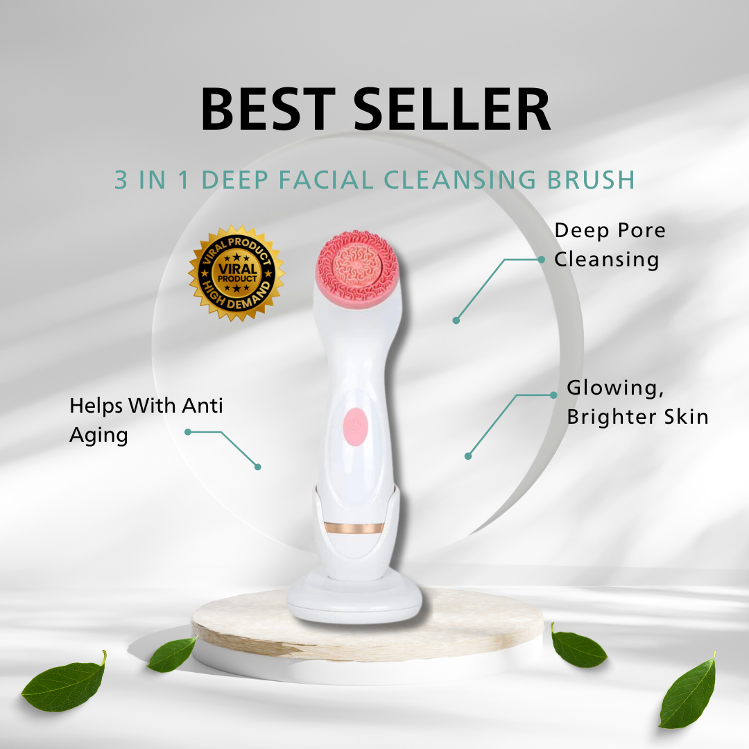 3 in 1 Deep Facial Sonic Cleansing Brush