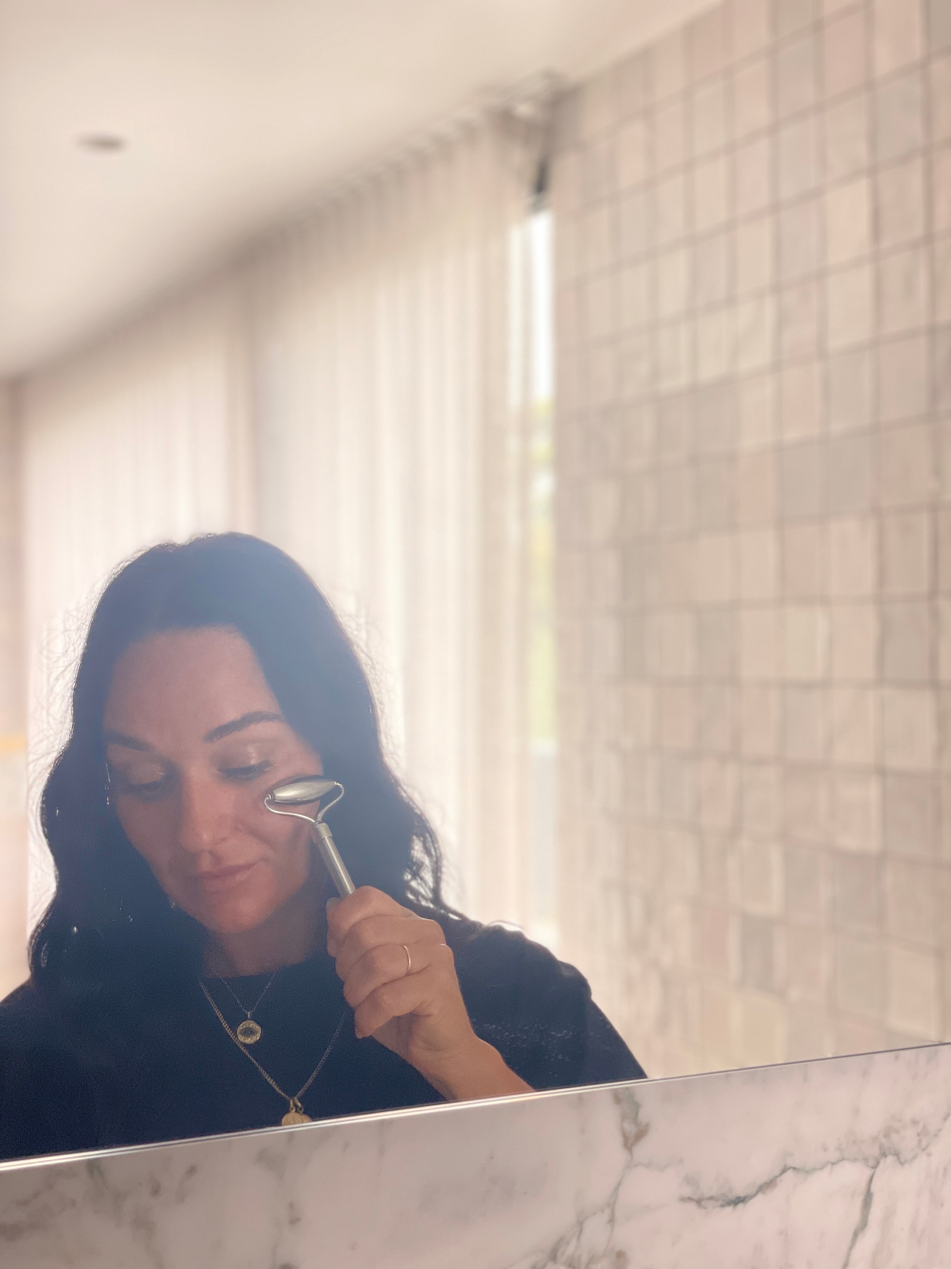 Stainless Steel Facial Roller & Gua Sha Set